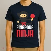 Funny Ping Pong Ninja Shirts Table Tennis T-Shirt thumb 3