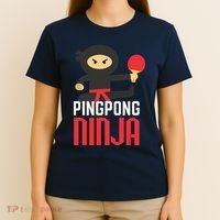 Funny Ping Pong Ninja Shirts Table Tennis T-Shirt thumb 4