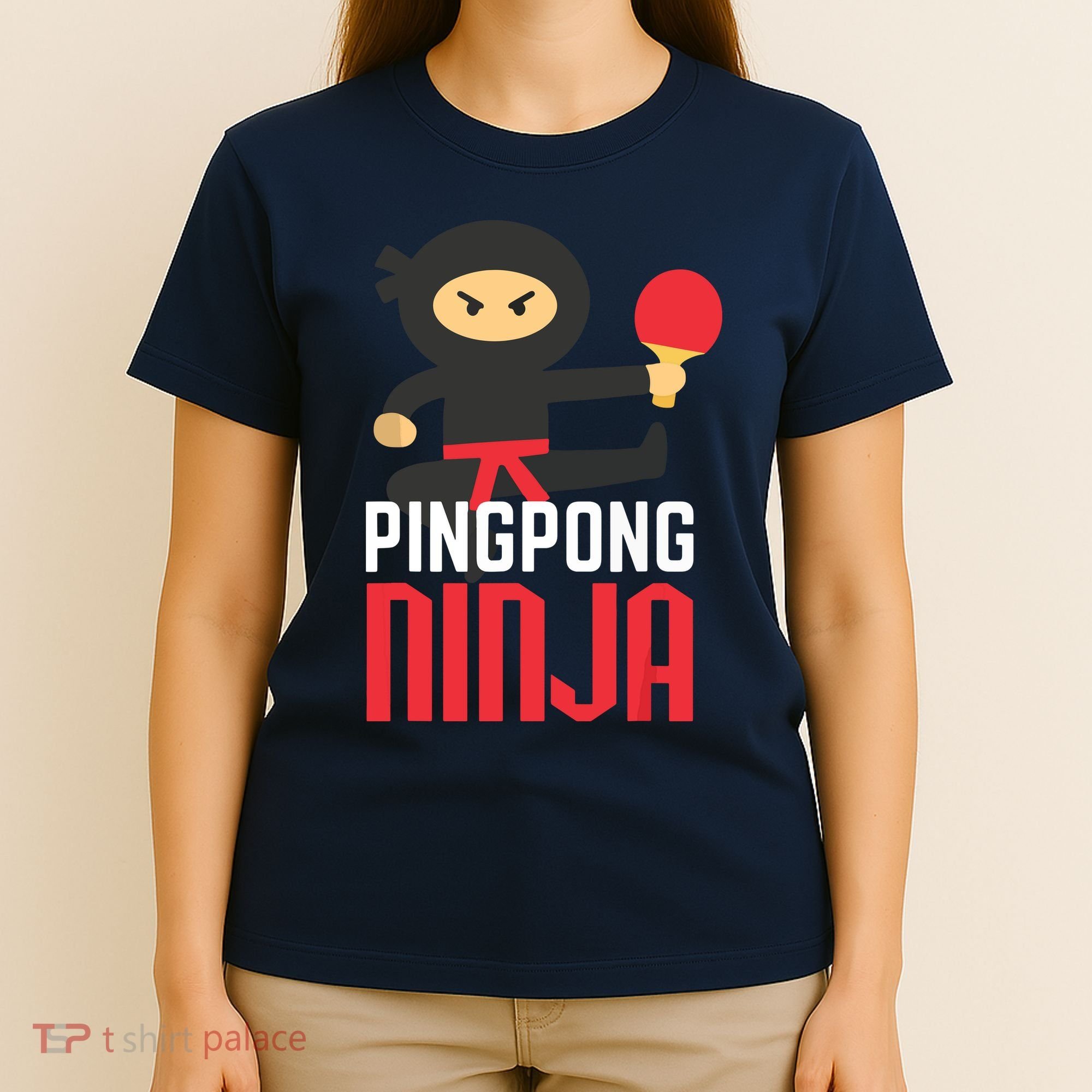 Funny Ping Pong Ninja Shirts Table Tennis T-Shirt