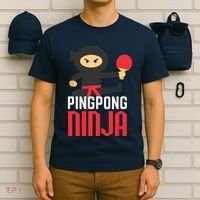 Funny Ping Pong Ninja Shirts Table Tennis T-Shirt thumb 6