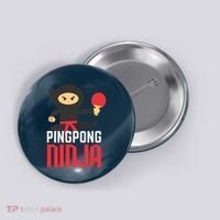 Funny Ping Pong Ninja Shirts Table Tennis Button thumb 0