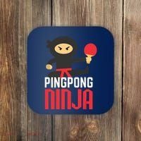 Funny Ping Pong Ninja Shirts Table Tennis Coaster thumb 0