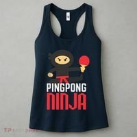 Funny Ping Pong Ninja Shirts Table Tennis Women's Tank Top thumb 3