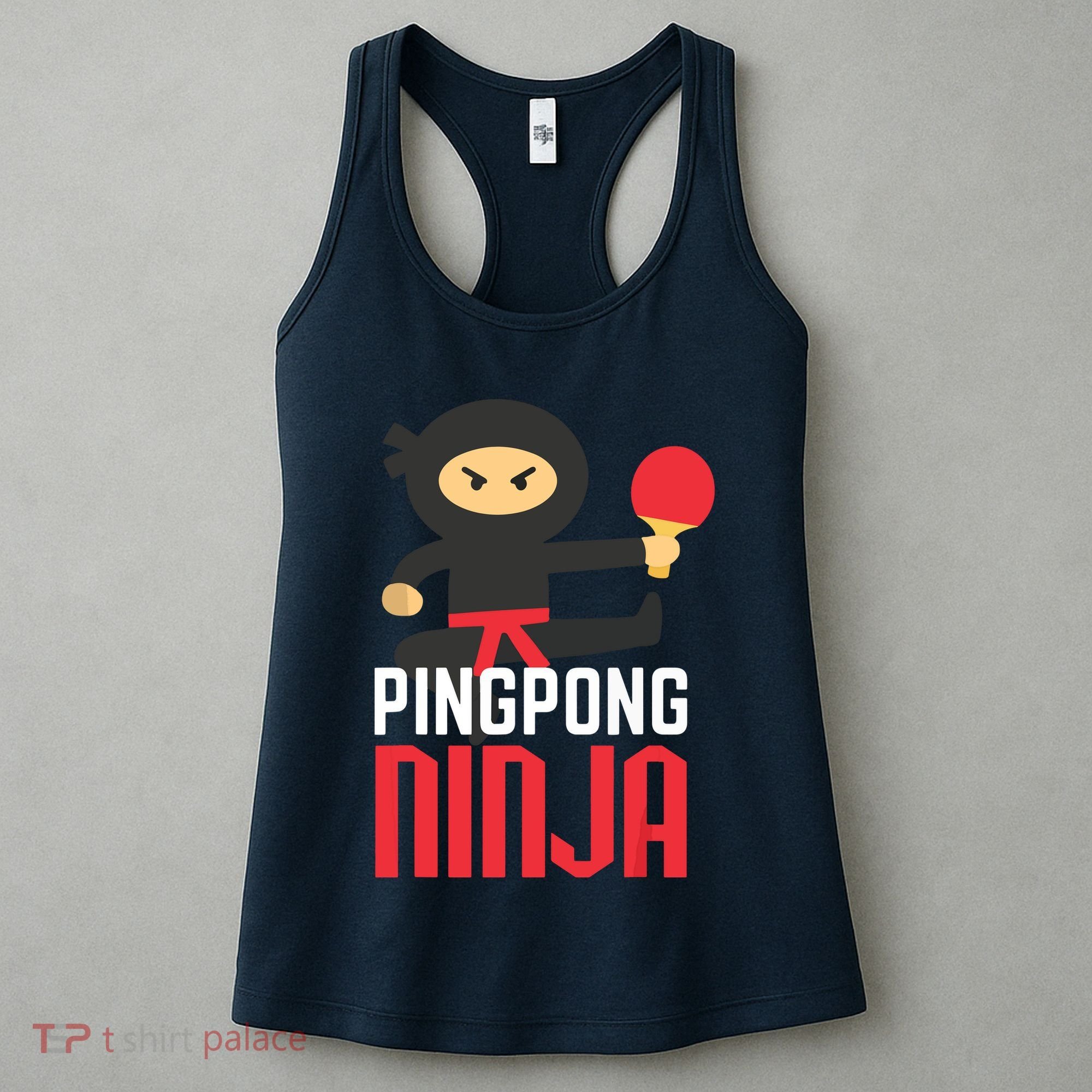 Funny Ping Pong Ninja Shirts Table Tennis Women's Tank Top