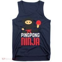Funny Ping Pong Ninja Shirts Table Tennis Tank Top thumb 0