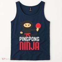 Funny Ping Pong Ninja Shirts Table Tennis Tank Top thumb 2