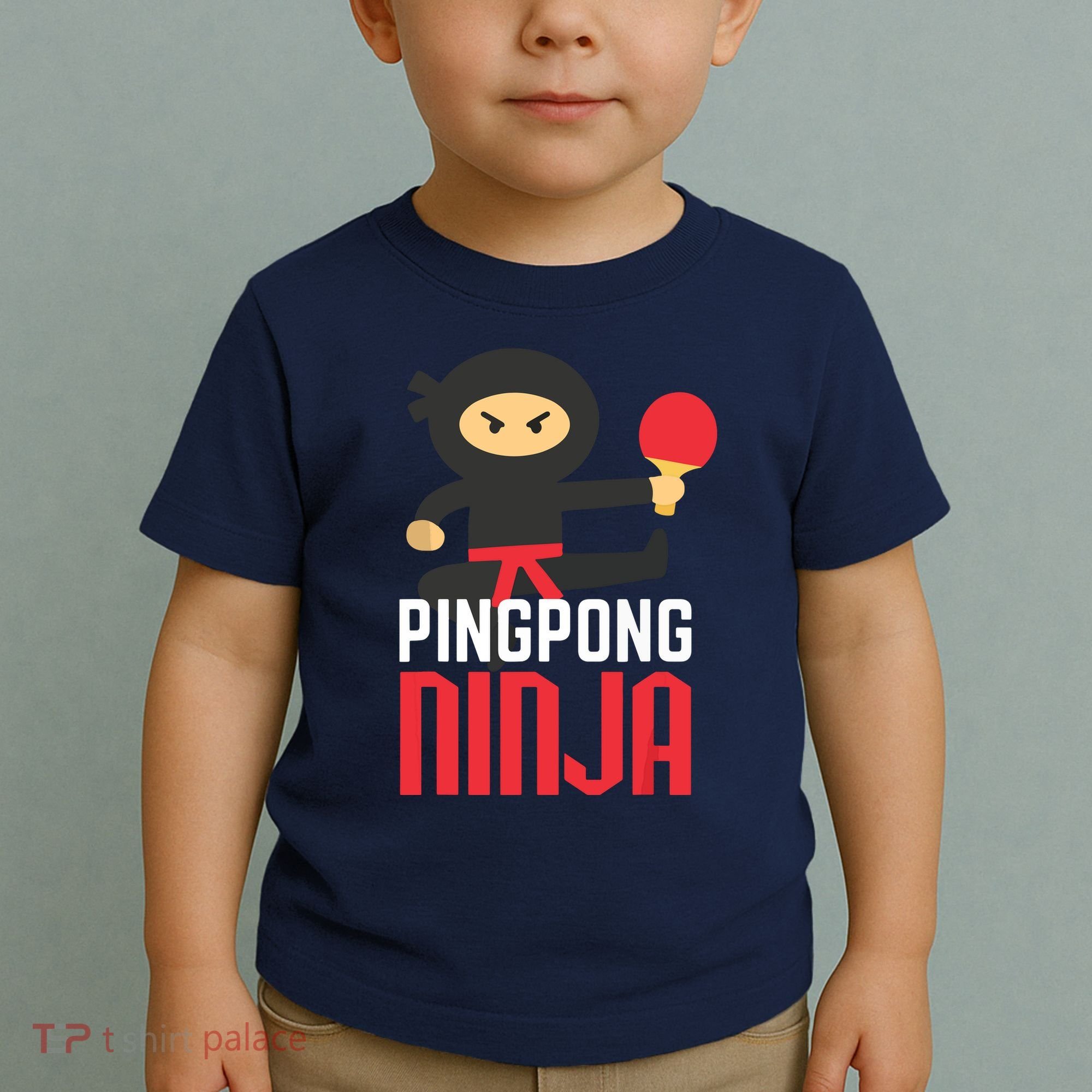 Funny Ping Pong Ninja Shirts Table Tennis Toddler T-Shirt