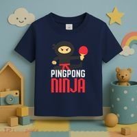 Funny Ping Pong Ninja Shirts Table Tennis Toddler T-Shirt thumb 3