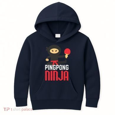 Funny Ping Pong Ninja Shirts Table Tennis Kids Hoodie