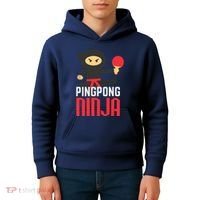 Funny Ping Pong Ninja Shirts Table Tennis Kids Hoodie thumb 4