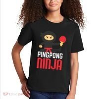 Funny Ping Pong Ninja Shirts Table Tennis Kids T-Shirt thumb 2
