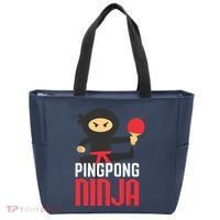 Funny Ping Pong Ninja Shirts Table Tennis Tote Bag thumb 0