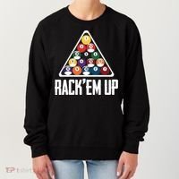 Funny Pool Player Billiard 8ball RackEm Up Gift Women's Sweatshirt thumb 0