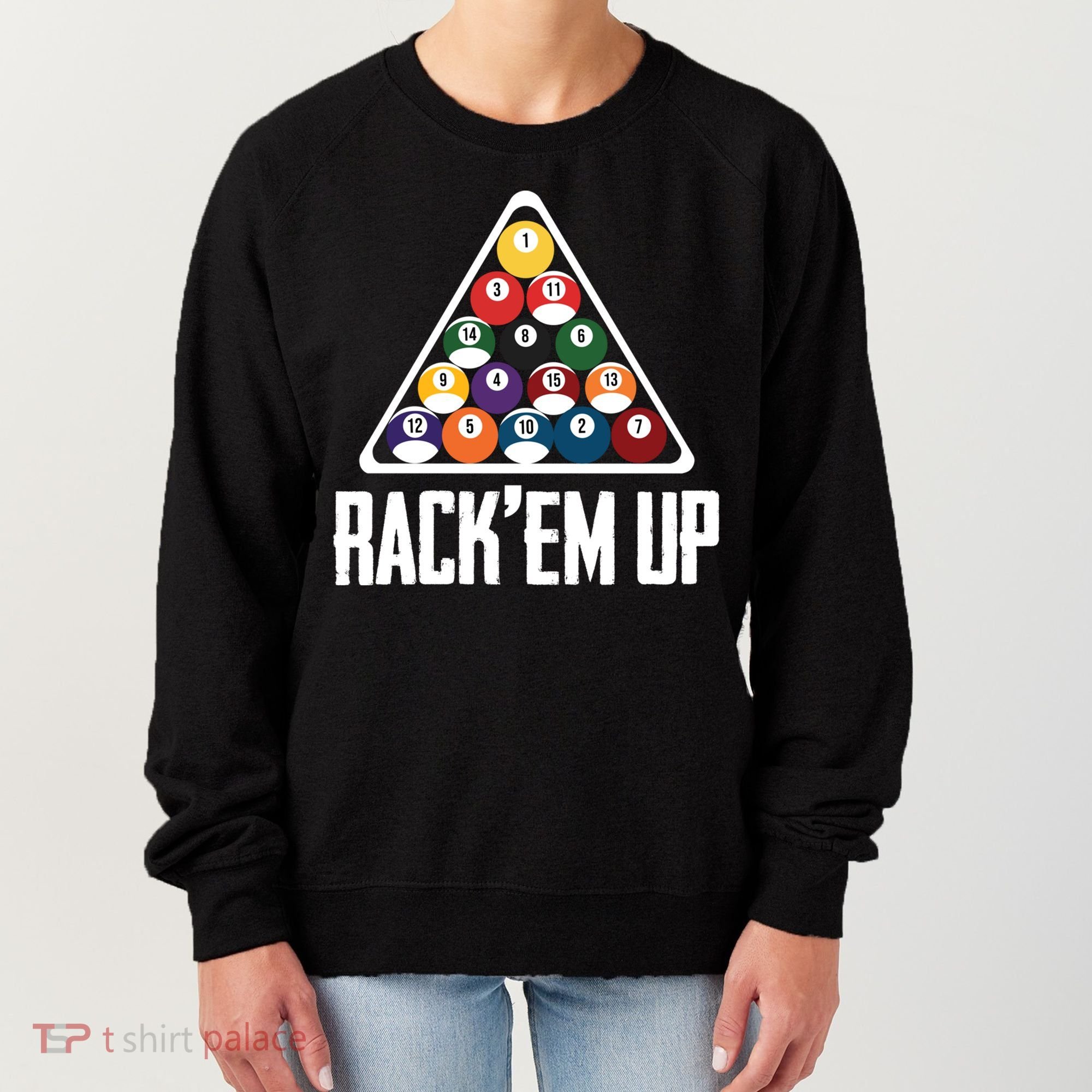 Funny Pool Player Billiard 8ball RackEm Up Gift Women's Sweatshirt