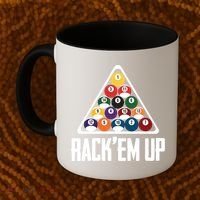 Funny Pool Player Billiard 8ball RackEm Up Gift Coffee Mug thumb 2