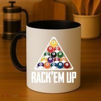 Funny Pool Player Billiard 8ball RackEm Up Gift Coffee Mug thumb 4