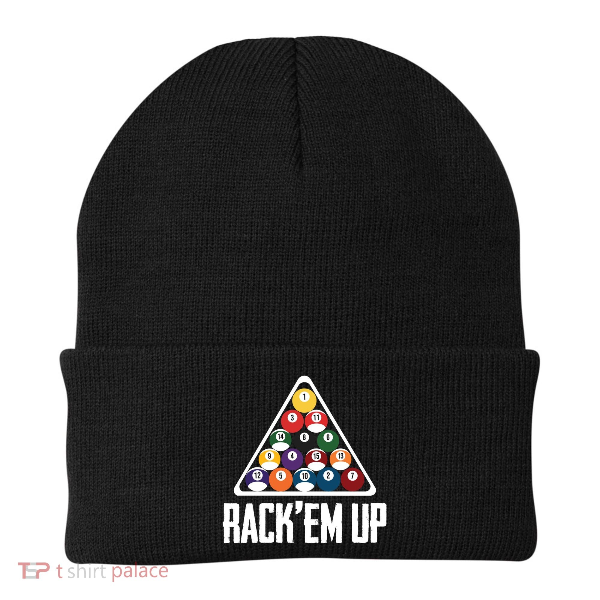 Funny Pool Player Billiard 8ball RackEm Up Gift Beanie
