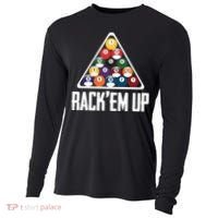 Funny Pool Player Billiard 8ball RackEm Up Gift Cooling Performance Long Sleeve Crew thumb 0