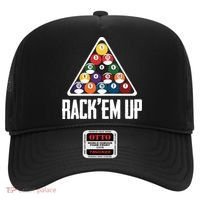 Funny Pool Player Billiard 8ball RackEm Up Gift Hat thumb 0