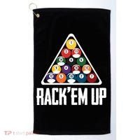 Funny Pool Player Billiard 8ball RackEm Up Gift Golf Towel thumb 0
