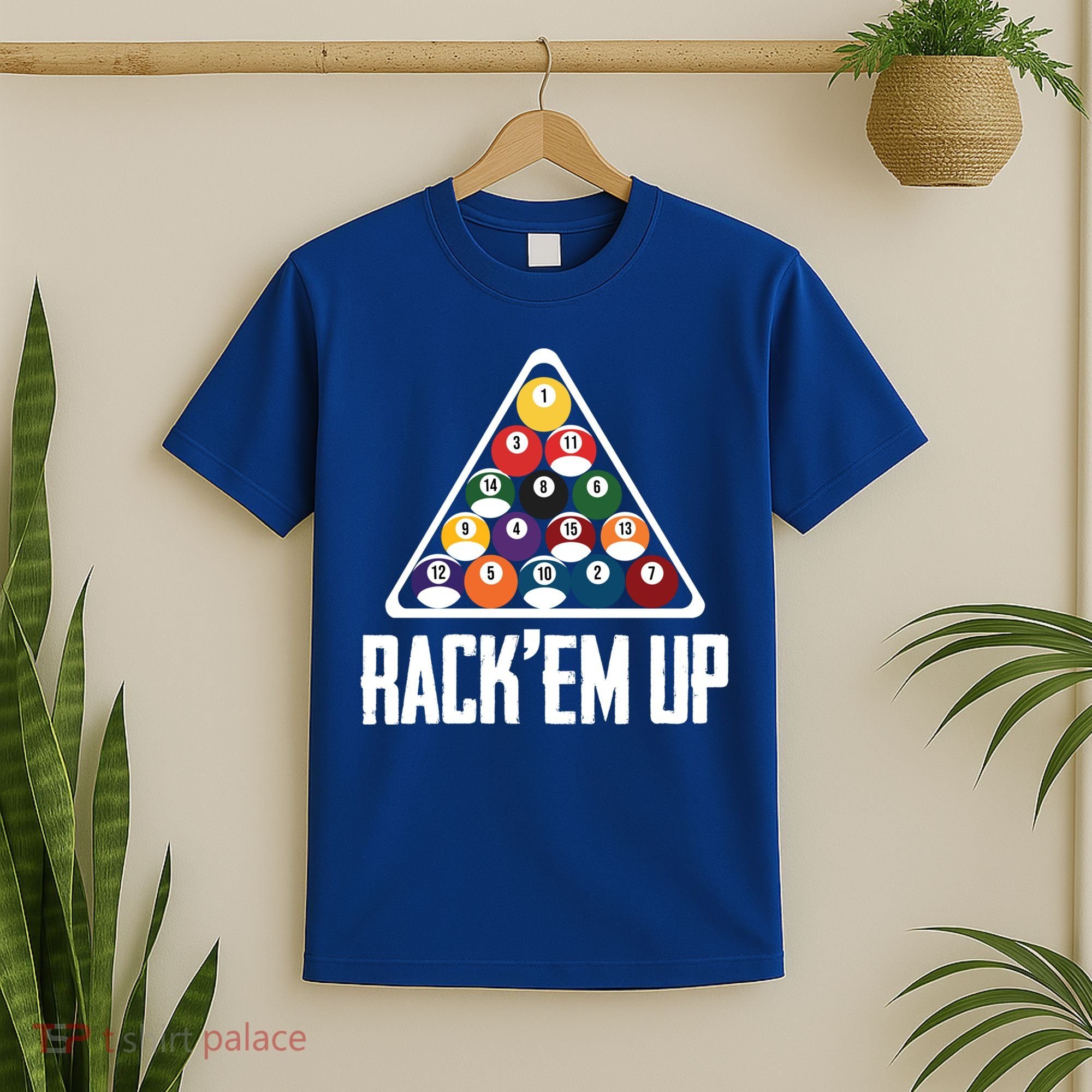 Funny Pool Player Billiard 8ball RackEm Up Gift T-Shirt
