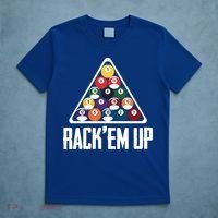 Funny Pool Player Billiard 8ball RackEm Up Gift T-Shirt thumb 5