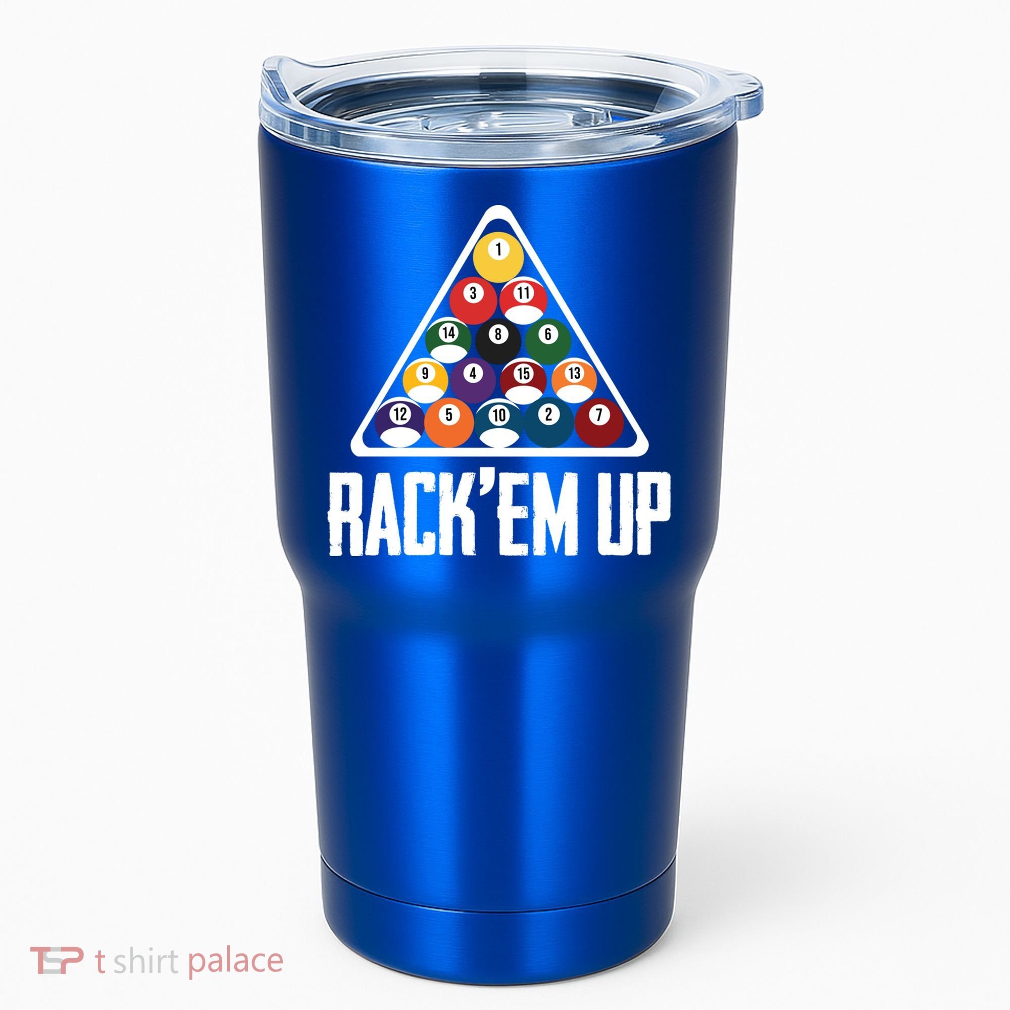 Funny Pool Player Billiard 8ball RackEm Up Gift Tumbler