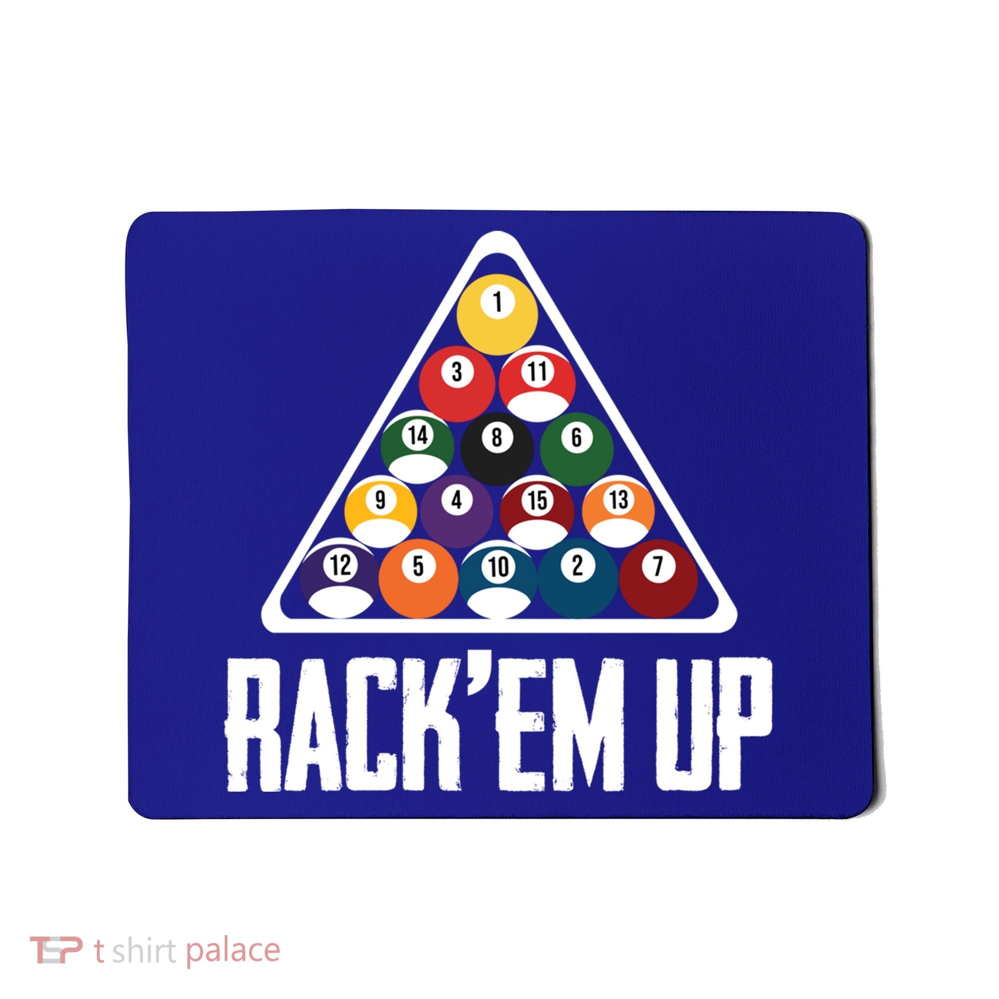 Funny Pool Player Billiard 8ball RackEm Up Gift Mousepad