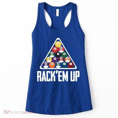 Funny Pool Player Billiard 8ball RackEm Up Gift Women's Tank Top