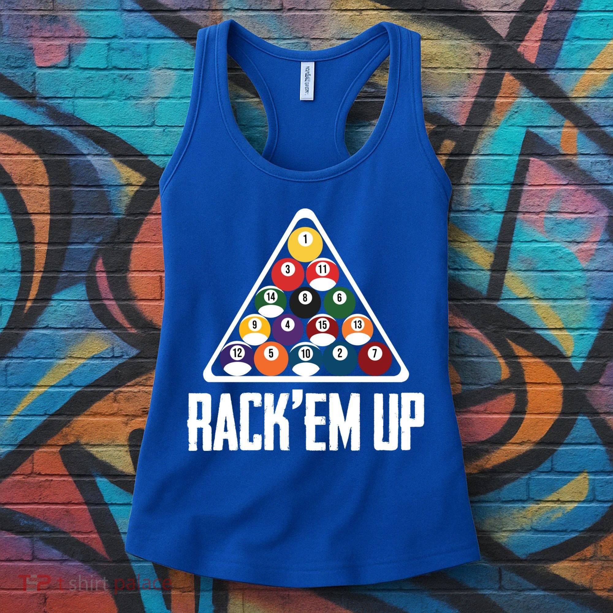 Funny Pool Player Billiard 8ball RackEm Up Gift Women's Tank Top