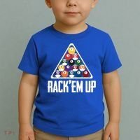 Funny Pool Player Billiard 8ball RackEm Up Gift Toddler T-Shirt thumb 2