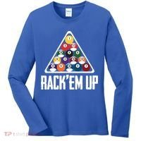 Funny Pool Player Billiard 8ball RackEm Up Gift Women's Long Sleeve Shirt thumb 0