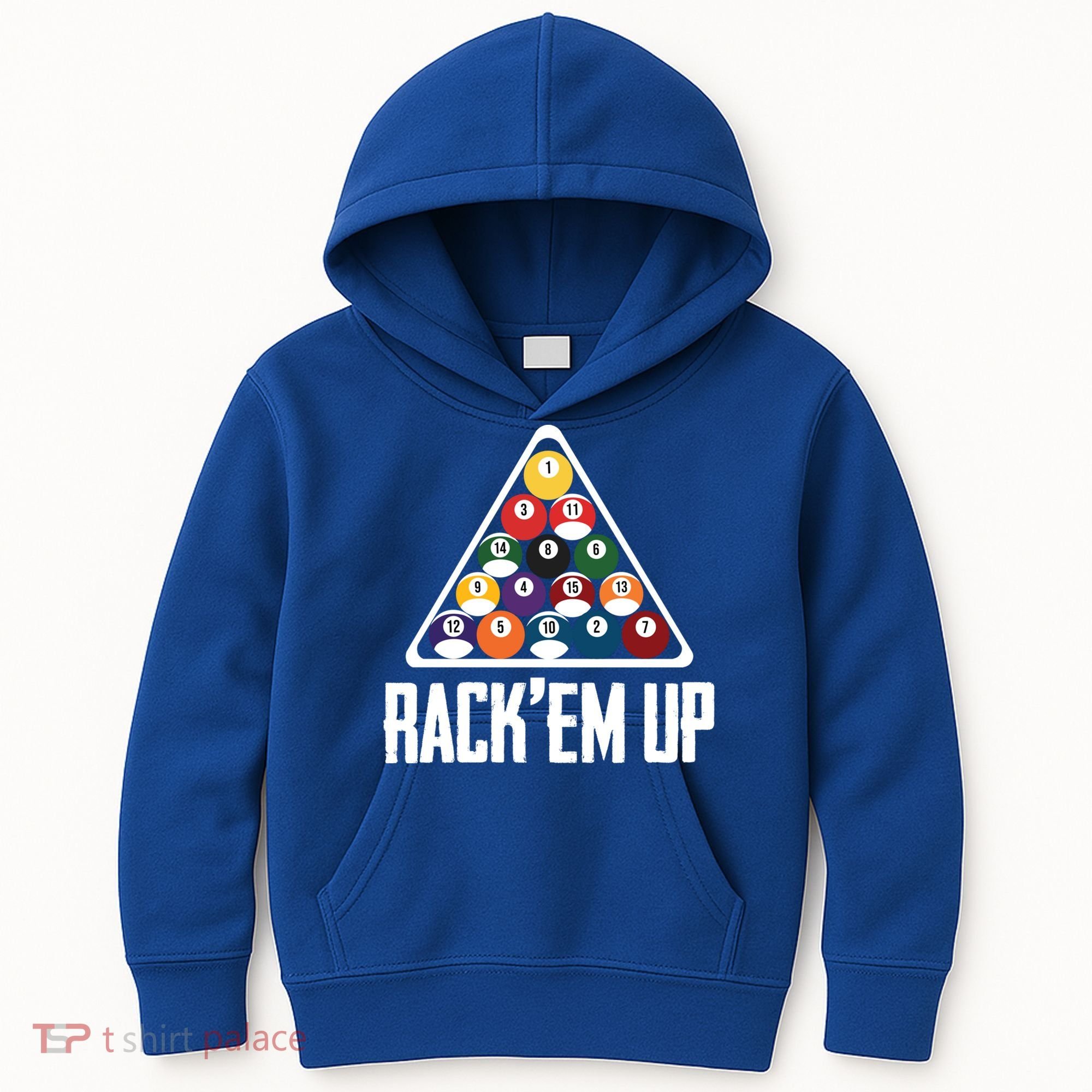 Funny Pool Player Billiard 8ball RackEm Up Gift Kids Hoodie