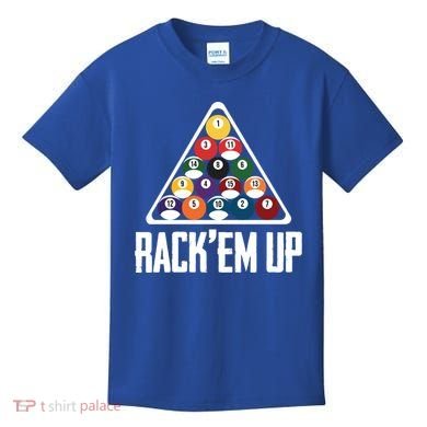 Funny Pool Player Billiard 8ball RackEm Up Gift Kids T-Shirt