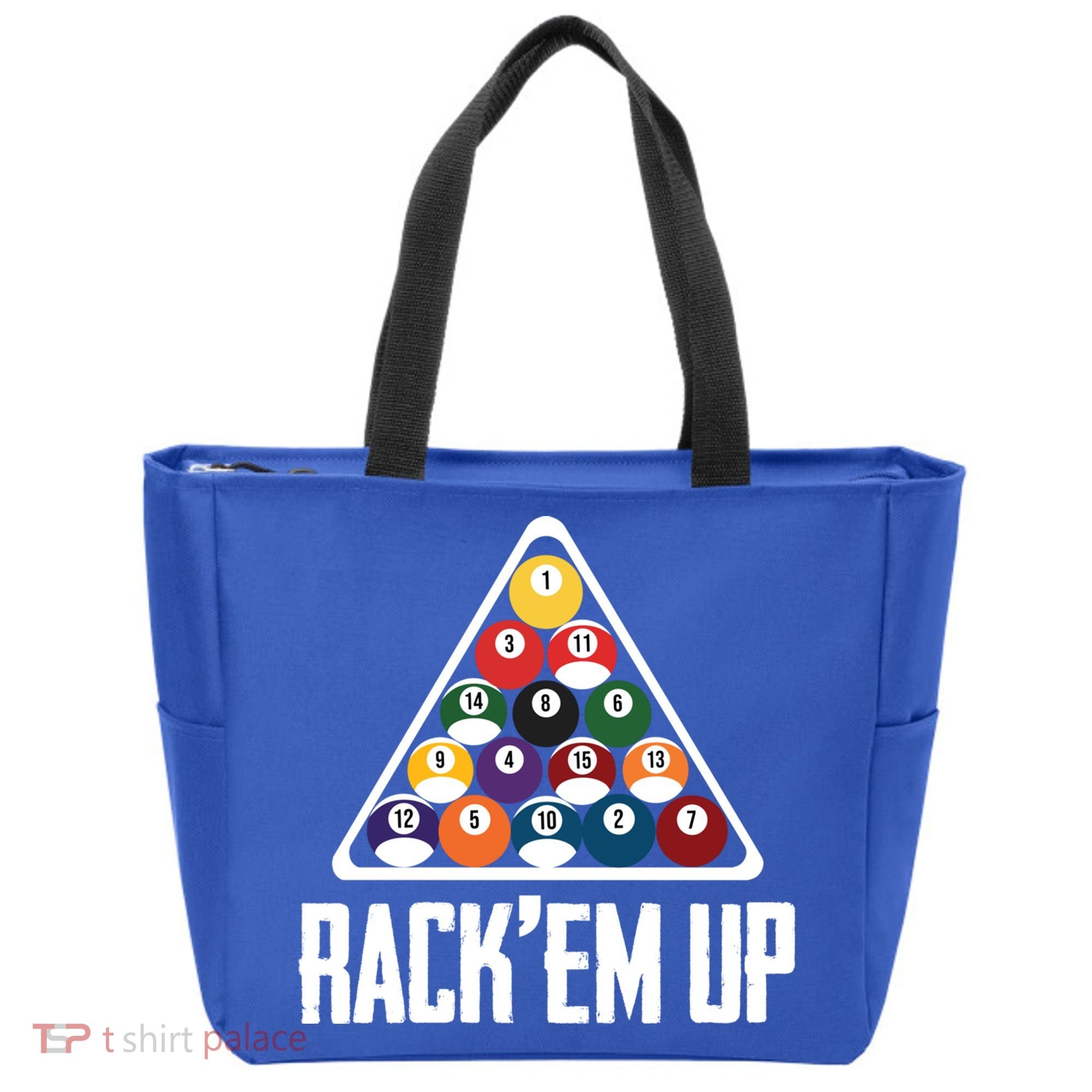 Funny Pool Player Billiard 8ball RackEm Up Gift Tote Bag