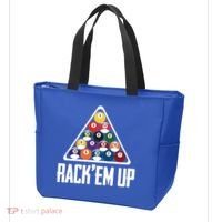 Funny Pool Player Billiard 8ball RackEm Up Gift Tote Bag thumb 3
