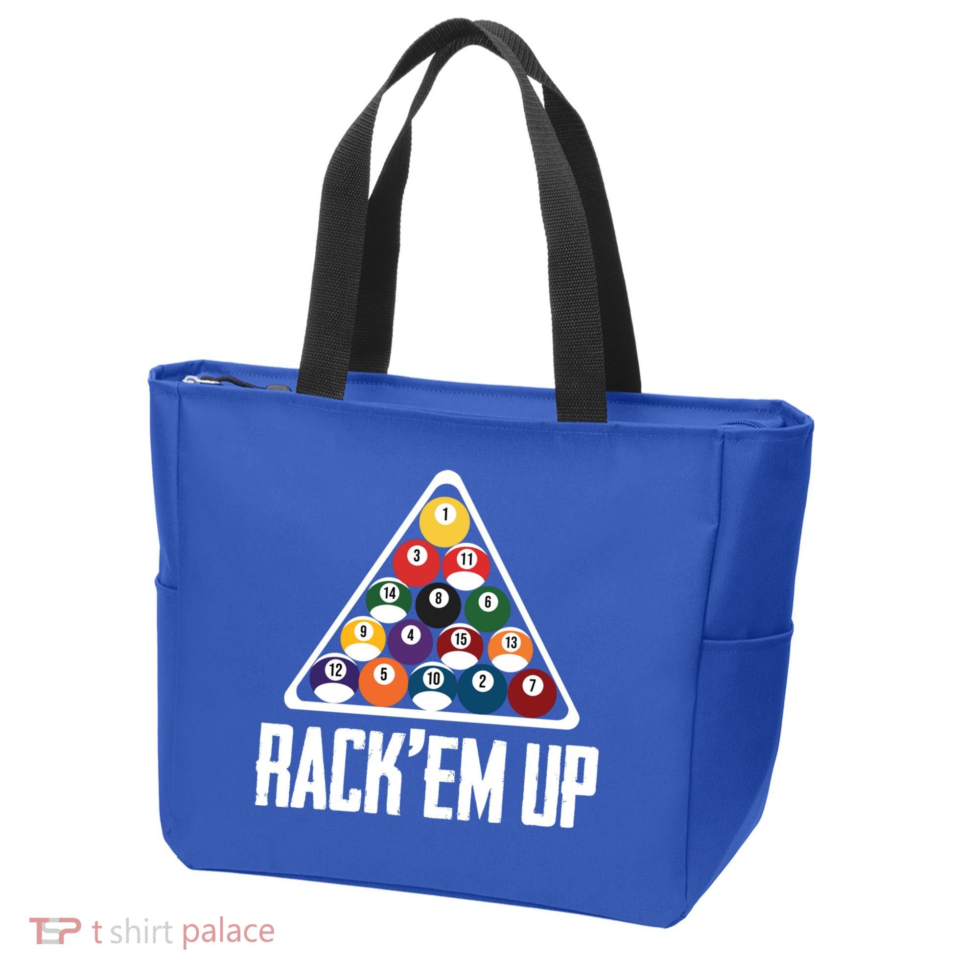 Funny Pool Player Billiard 8ball RackEm Up Gift Tote Bag