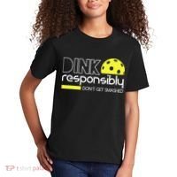 Funny Pickleball Player Dink Responsibly Don't Get Smashed Kids T-Shirt thumb 2
