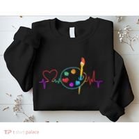 Funny Paint Palette Brush Artist Painter Gift Sweatshirt thumb 2