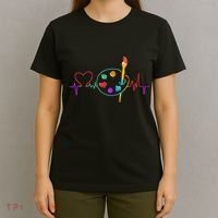 Funny Paint Palette Brush Artist Painter Gift T-Shirt thumb 4