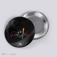 Funny Paint Palette Brush Artist Painter Gift Button thumb 0