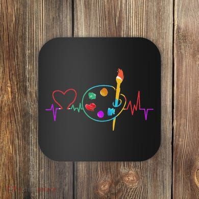 Funny Paint Palette Brush Artist Painter Gift Coaster
