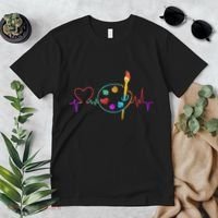 Funny Paint Palette Brush Artist Painter Gift Premium T-Shirt thumb 2