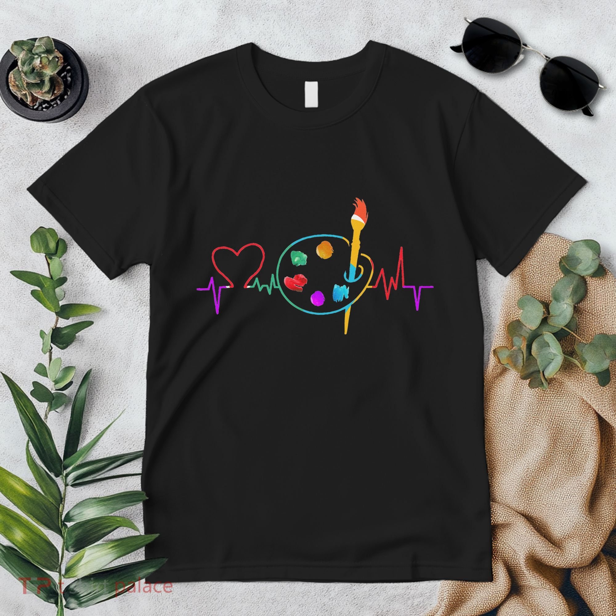 Funny Paint Palette Brush Artist Painter Gift Premium T-Shirt