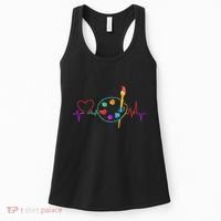 Funny Paint Palette Brush Artist Painter Gift Women's Tank Top thumb 0