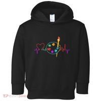 Funny Paint Palette Brush Artist Painter Gift Toddler Hoodie thumb 0