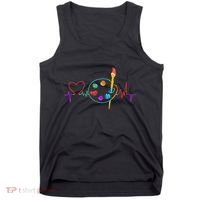 Funny Paint Palette Brush Artist Painter Gift Tank Top thumb 0