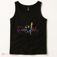 Funny Paint Palette Brush Artist Painter Gift Tank Top thumb 2
