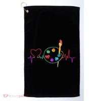 Funny Paint Palette Brush Artist Painter Gift Golf Towel thumb 0