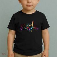 Funny Paint Palette Brush Artist Painter Gift Toddler T-Shirt thumb 2
